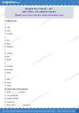 Đề thi học kì 1 Tiếng Anh 4 Phonics Smart - Đề số 7